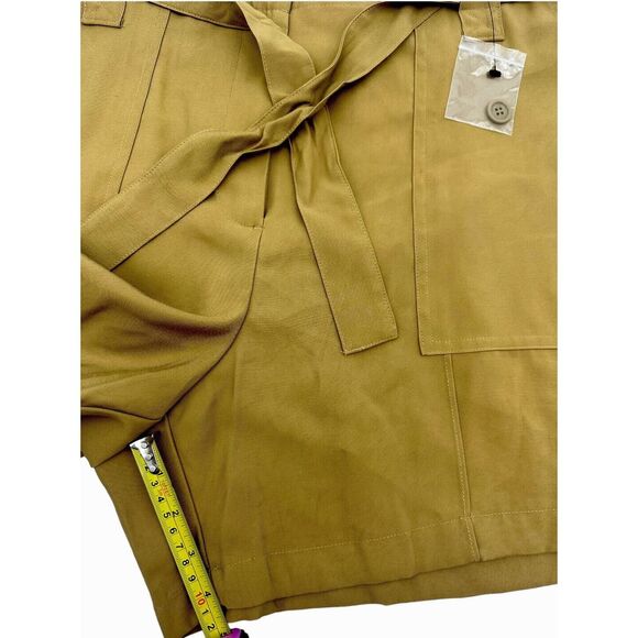 Nine West Women's High Rise Paperbag Shorts zipper closure with button SZ XL NEW - Picture 5 of 8